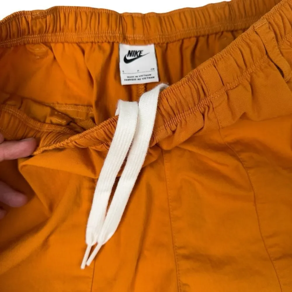 Nike Life Woven Camp Shorts Mens Small Lightweight Casual Lounge Cargo Orange